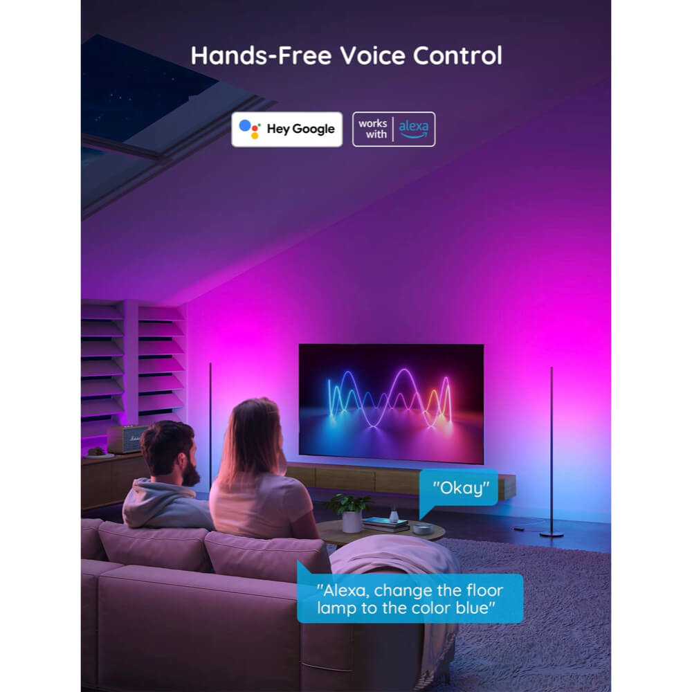 ไฟตั้งพื้น GOVEE RGBICW SMART CORNER FLOOR LAMP 24 วัตต์ 16 ล้านสี_2